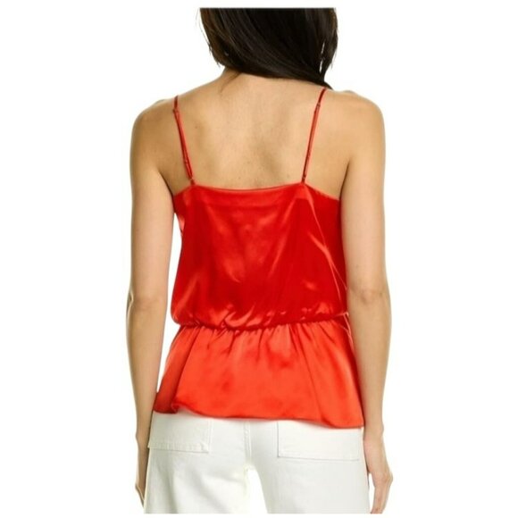 Cinq À Sept Chili Pepper Silk Wrap Tank Top XL NWT $325 - Picture 8 of 12